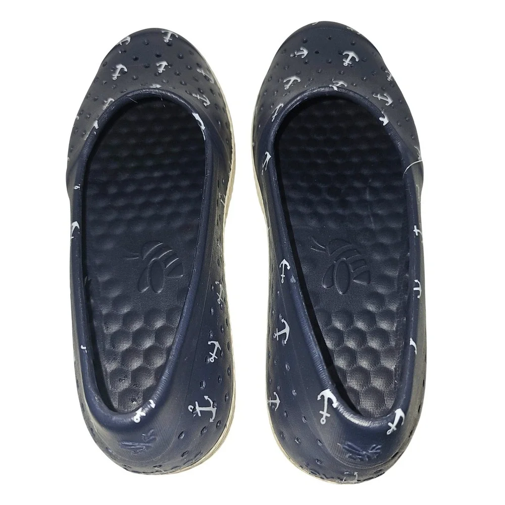Joybees Eva Navy‎ Anchors Espadrille Comfort Shoes Womens Size 7